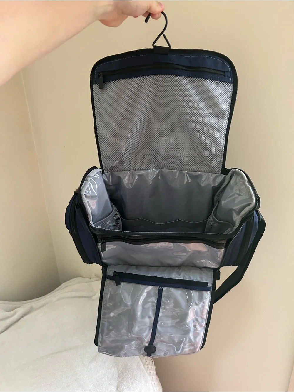 Brand New  Convertible Travel Toiletry Bag with luggage sleeve and cross body
